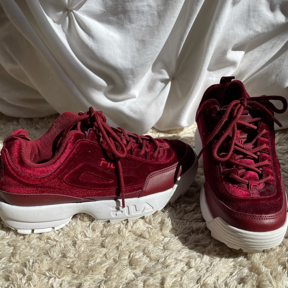 Fila Disruptors Velvet Burgundy